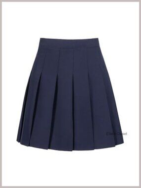 Pleated Skirt with Built-in Shorts High Waisted A-Line Skirts S-4XL